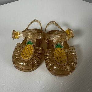 Baby Glitter Jelly Sandals - Gold